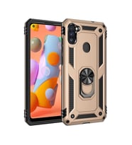 Northcity Samsung Galaxy A11 Kılıf Sofya Yüzüklü Silikon Kapak - Gold