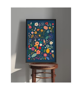 Tablo  Ahşap Çerçeveli Tablo  Çerçeveli Poster  Bitki ve Çiçek Temalı Tablo, Soyut,Minimal Tablo (Karışık)