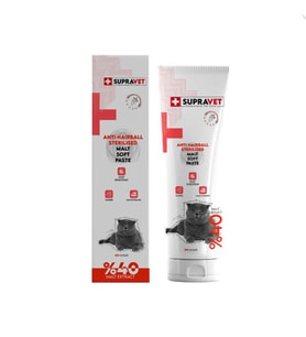 Supravet Sterilised Anti Hairball Kısırlaştırılmış Kediler için Malt Macun 100 Gr (STD)