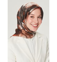 ARMİNE İPEK EŞARP 8534D (TWİLL)-31 (Turuncu)
