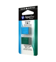 Daler Rowney Aquafine 1/2 Tablet Suluboya 2'li Set COERULEUM BLUE HUE/TRANSPARENT TURQUOISE 