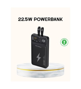 Powerbank Hızlı Şarj 10000 mAh Dahili Kablo