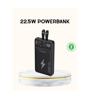 Powerbank Hızlı Şarj 10000 mAh Dahili Kablo