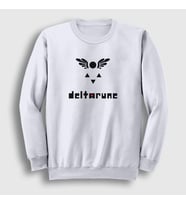 Presmono Unisex Beyaz Logo Deltarune Oyun Undertale Sweatshirt 435991tt (Beyaz)
