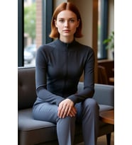 Kadın Dik Yaka Fermuarlı Esnek Örme Bluz Cool & Comfort Stiliyle Günlük Kullanıma Uygun Kış Sezonu