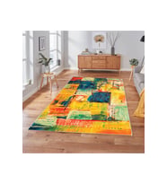 Rovigo Home Dijital Baskı Yıkanabilir Kaymaz Taban Salon Halısı RVG1836-SD039 (Sarı)