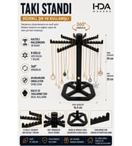 Döner Takı Standı, 3D Baskı, Dayanıklı ve Şık Tasarım