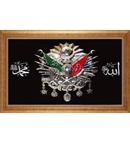 ALTIN ÇERÇEVELİ PASPARTULU TABLO CR1786