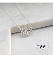 Extra Small Monogram Necklace - 3 Initial Necklace - Mini Monogram (STD)