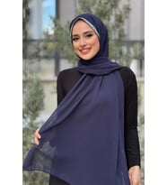 Taş Abiye Şal Lacivert