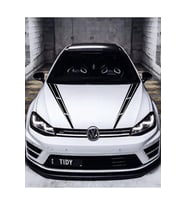 Oto Kaput Sticker Çift Şerit 2 Adet Siyah 10*60 Cm