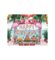 FLAMİNGO FOLYO BALON HAPPY BIRTHDAY BALON SET
