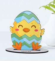 BK Gift Kişiye Özel Paskalya Bayramı Ahşap Biblo Model-1