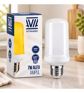 E27 Alev Görünümlü Ampul 7W 560 Lümen IP20
