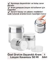 Özel Üretim Yüksek Kaliteli Vakum Basınç Hava Almaz Sıvı Şampuan Krem Losyon Kavanozu 50 Ml 1 Adet