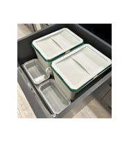Çekmece İçi Manuel Çöp Kovası, 24+2 Litre, Gri, 2 Kovalı, 70cm
