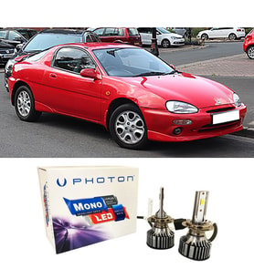Mazda MX3 Led Xenon Uzun + Kısa Far Ampulü H4 Mono Yeni Seri Beyaz