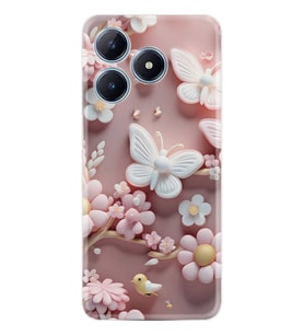C53 Kılıf Boutique Baskılı Resimli Pembe Kelebekler Pcode -088