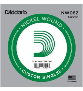 Daddario NW062 Elektro Ve Akustik Tek Tel, Kalın Mi, 0.062