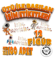 Kıyafet Etiketi - Okul Kıyafet Kumaş Etiketi Kreş Anaokulu İlkokul Kıyafet Kumaş Etiketi Set11