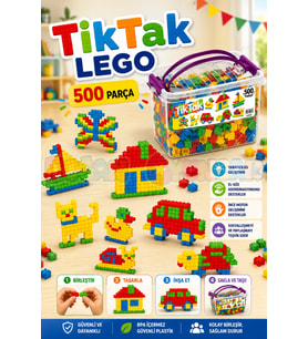 Tiktak Lego (500 Parça) - Tik-Tak Puzzle - Küçük Bloklar - Tik Tak Legolar Oyuncak