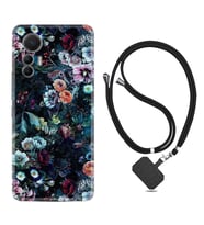 Xiaomi 12 Lite Kılıf Resimli Boyun Askılı İpli Desenli Silikon Great Flowers 1304