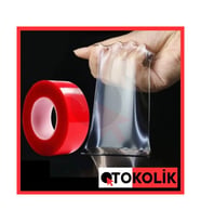 Yeni Çift Taraflı Silikon Montaj Bandı 10 mm x 5 m Onkar