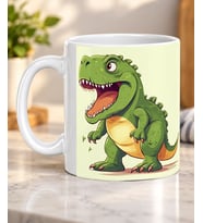 Komik Karikatür Dinozor Desenli Komik Tasarım Çocuklara Hediye Porselen Kupa Bardak