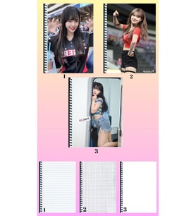 Lee da hye 3 adet defter A4 büyük boy çizgili_kareli_çizgisiz