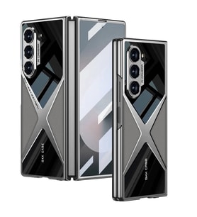 Galaxy Z Fold 6 Kılıf Ultra İnce Kamera Korumalı PC + Deri Arka Yüzey Zore X-Pro Kapak