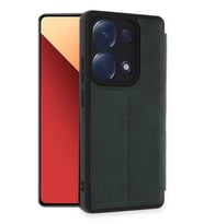 Newface Xiaomi Redmi Note 13 Pro 4G Kılıf Flip Cover - Koyu Yeşil