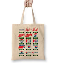 Pepsi History Logo 01 Bez Çanta Uzun Saplı