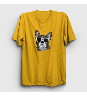 Presmono Unisex Sarı French Bulldog Köpek T-Shirt 401330tt (Sarı)