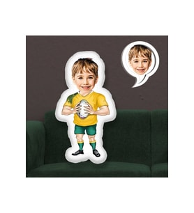 Kişiye Özel Fotoğraflı Rugby Futbolcusu Yastık 115489 30 cm
