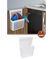 Dolap İçi Asılabilir Düzenleyici, Mutfak Banyo Dolap Kapağı Sepet Poşetlik Askılık Organizer 1 Adet