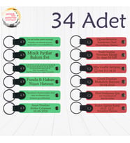F Yeşili & Nar Çiçeği, Türkçe Öğretmeninden Karne Hediyesi, 34’lü Set, Kişisel Mesajlı Anahtarlık