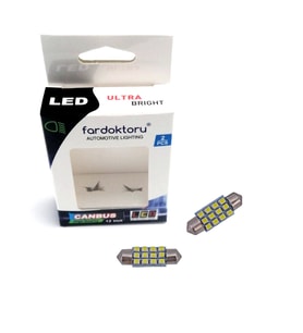 Fardoktoru 36mm BEYAZ 12 smd SOFİT OTO LED AMPULÜ