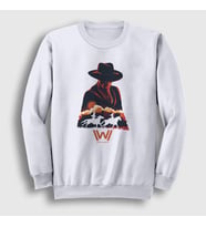 Presmono Unisex Beyaz Mib V2 Westworld Sweatshirt 224791tt