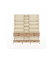 Hyperion Dolap 19 Raflı 8 Çekmeceli  220x44x243 Aytaşı-Aytaşı/Çam