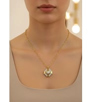 Çelik Gold Taşlı Kolye - 25-clkk126