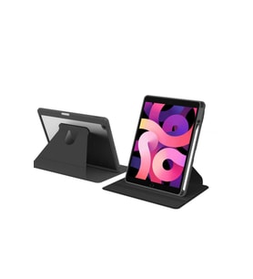 Apple iPad 10.2 2021 (9.Nesil) 360° Dönebilen Standlı Nayn Kılıf (Siyah)
