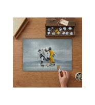 Hokey Oynayan Adamlar Tasarımı 240 parça Ahşap Puzzle Ahşap Kutuda MP00908