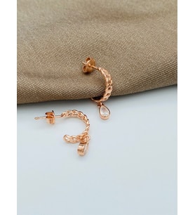 DAMLA MODEL GÜMÜŞ HALKA KÜPE