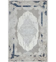 Eliana Home Baskılı, Yıkanabilir Kaymaz Taban Salon Halısı LNA0766 100x150 cm (Gri)