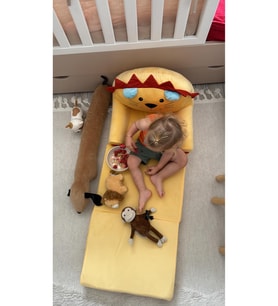 Portatif, Yıkanabilir, Katlanabilir Peluş Çocuk Koltuğu 120 Cm (Sarı)