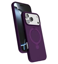 iPhone 17 Pro Regal Magsafe Standlı Kapak - Derin Mor