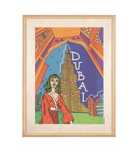 İkigai Dubai Ahşap Tablo