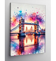 Kanvas Tablo Renkli Tower Bridge
