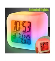 Led Dijital Renkli Masa Saati Alarm Termometre Tarih Masaüstü Saat (5343)