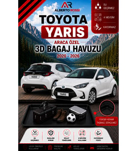 Toyota Yaris 2020 - 2026 Araca Özel 3D Bagaj Havuzu
